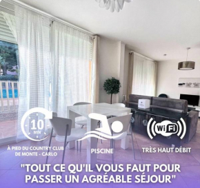 Studio 2 devant piscine Frontière direct Monaco